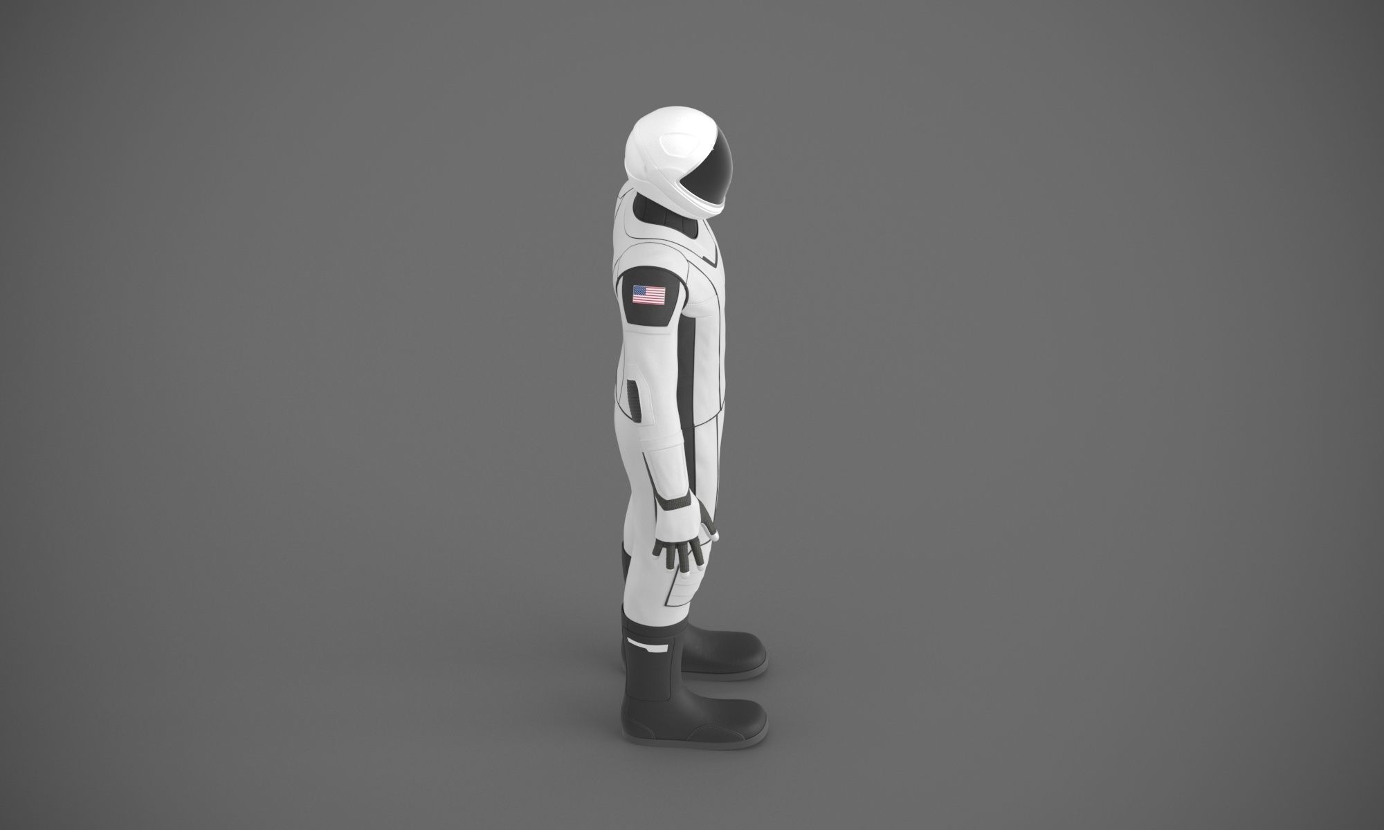 SpaceX spacesuit martian suit astronaut 3D model_6