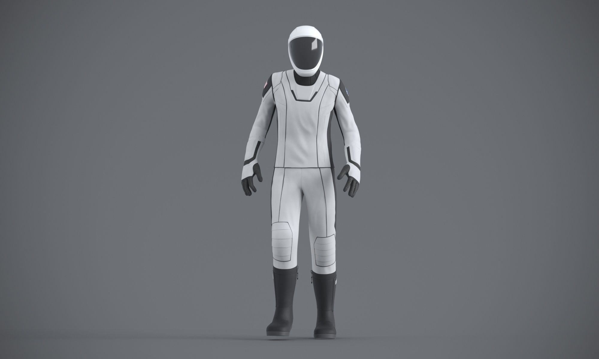 SpaceX spacesuit martian suit astronaut 3D model_9