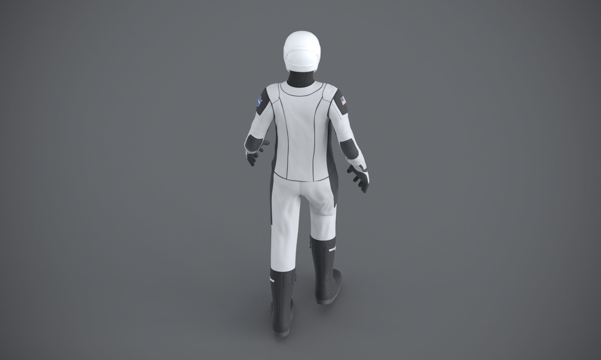 SpaceX spacesuit martian suit astronaut 3D model_3