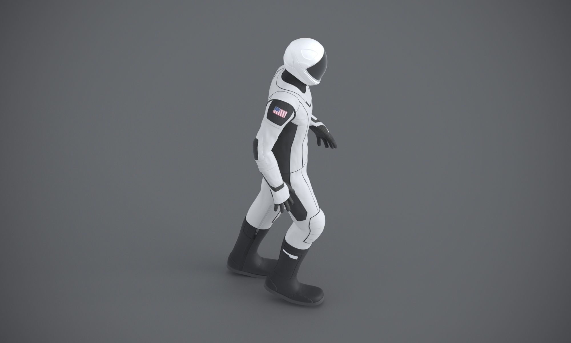SpaceX spacesuit martian suit astronaut 3D model_1