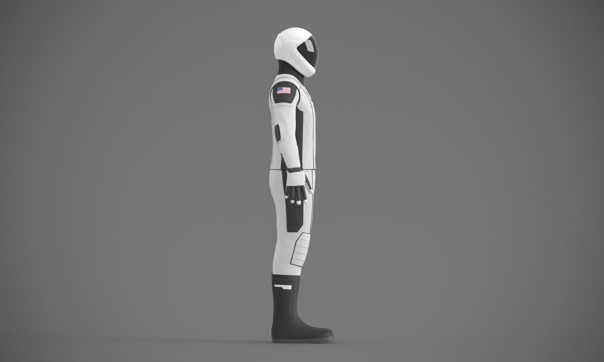 SpaceX spacesuit martian suit astronaut 3D model_5