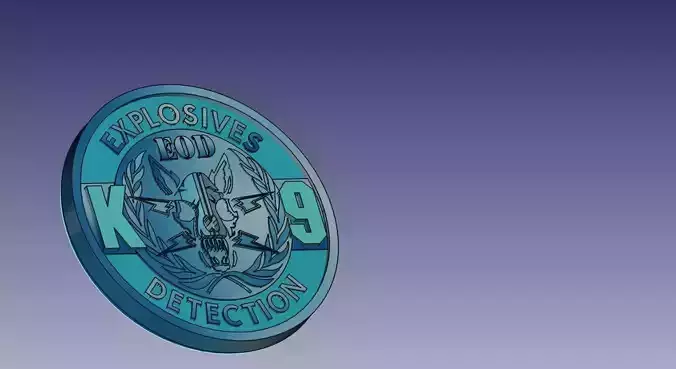 K9 EXPLOSIVES LOGO 3D model