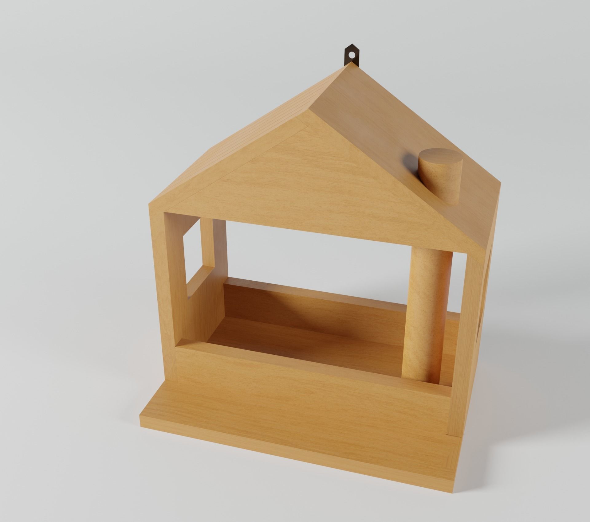 Bird feeder design 3D model_4