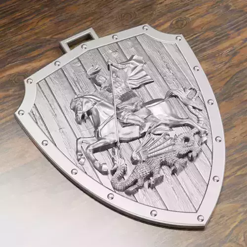 Saint George Shield Pendant 3D print model