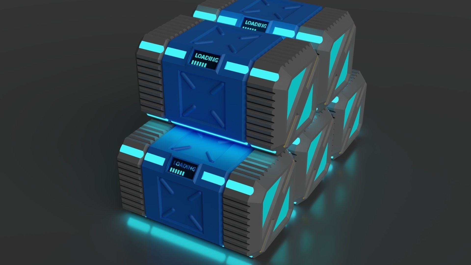 Scifi Box concept 3D print model_1