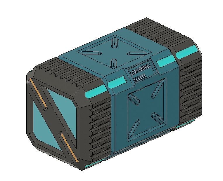 Scifi Box concept 3D print model_3