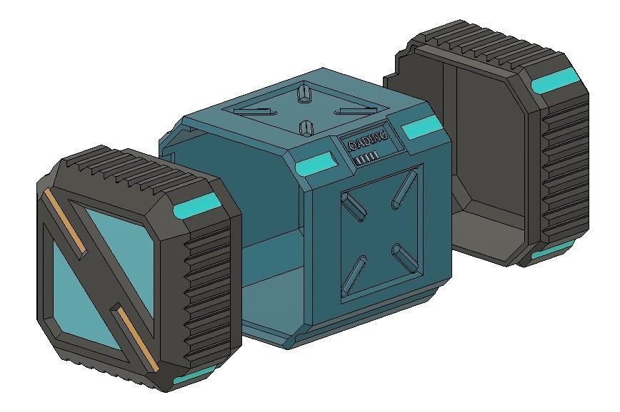Scifi Box concept 3D print model_4