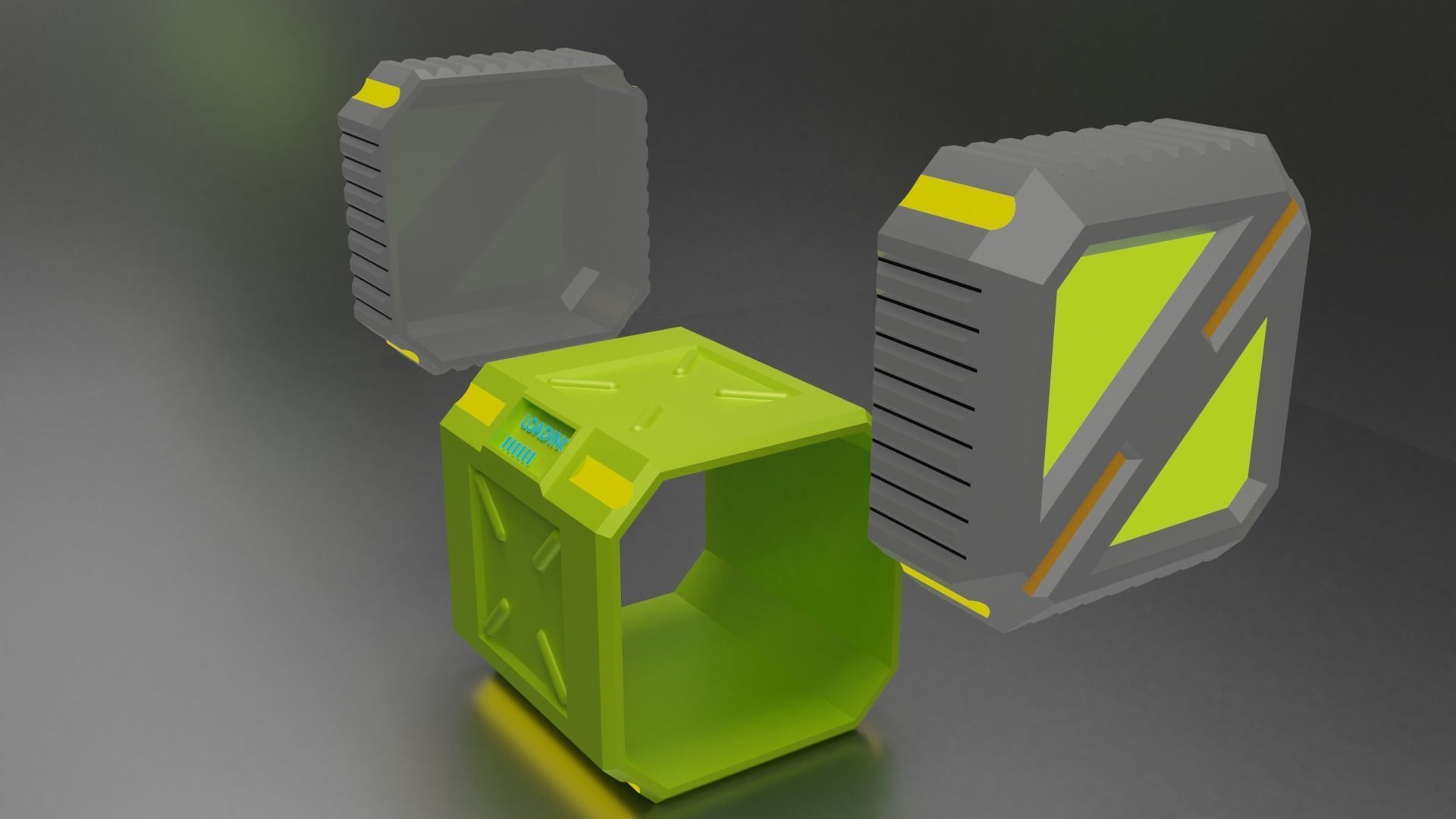 Scifi Box concept 3D print model_11