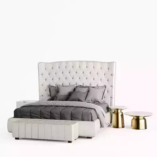Tufted king bed 