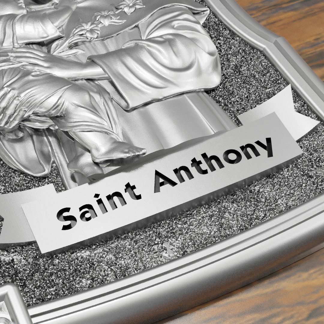 St Anthony Pendant 3D print model_3