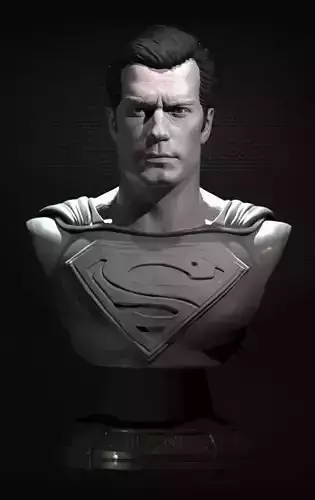 The Superman 3d model bust