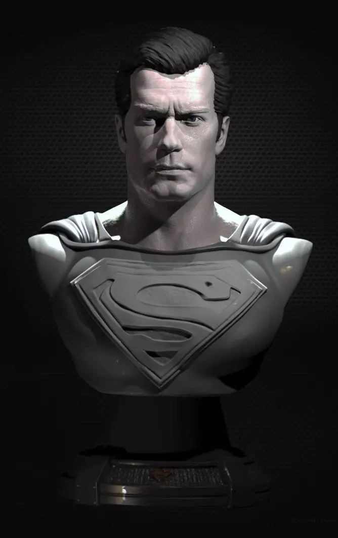 The Superman 3d model bust 3D model_0
