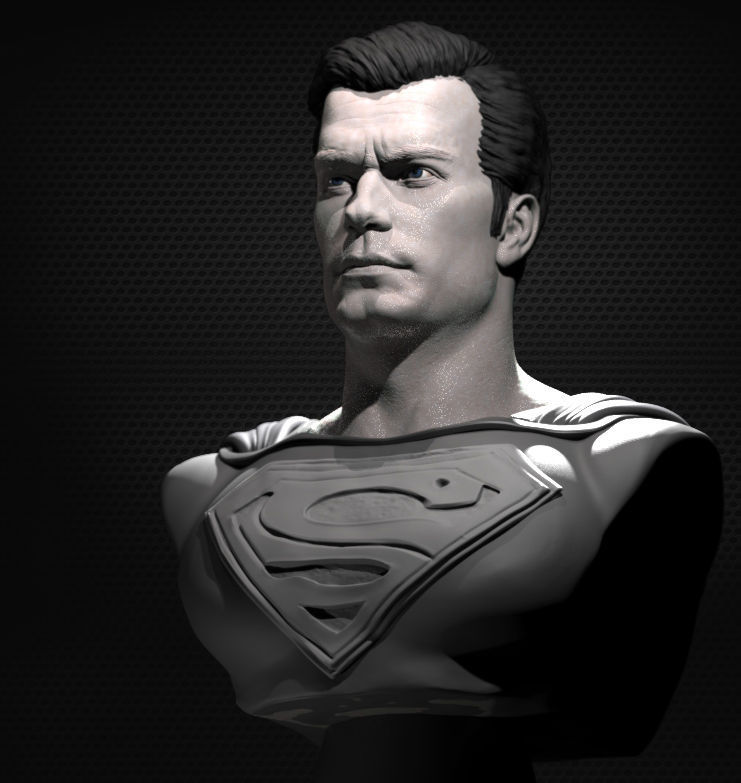 The Superman 3d model bust 3D model_2