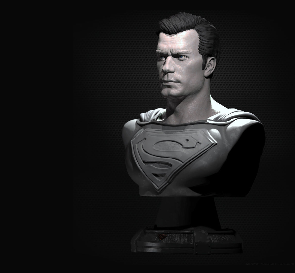 The Superman 3d model bust 3D model_1