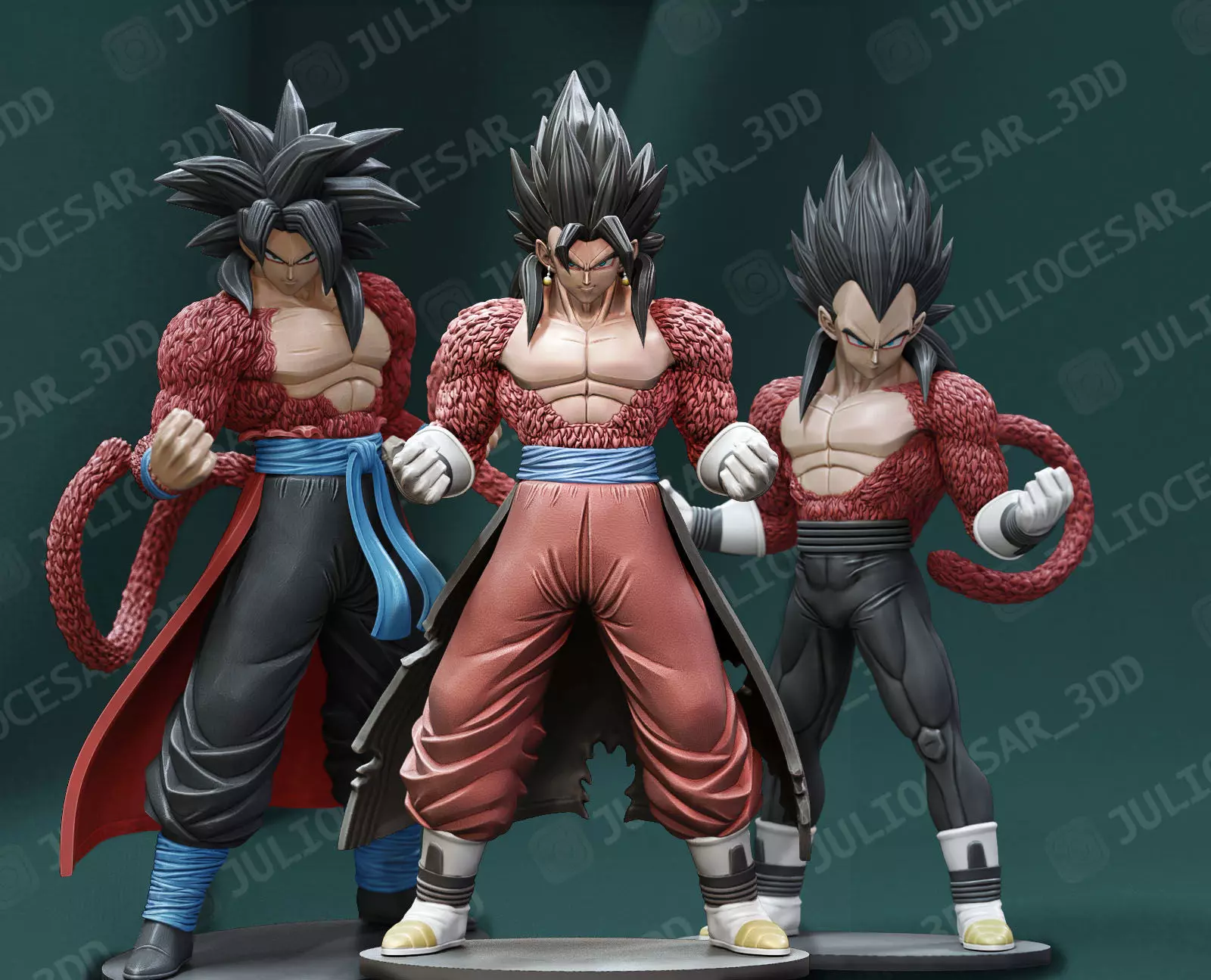 Dragon ball - Pack Goku Vegeta and Vegito TIME PATROL 3D Model Collection_0