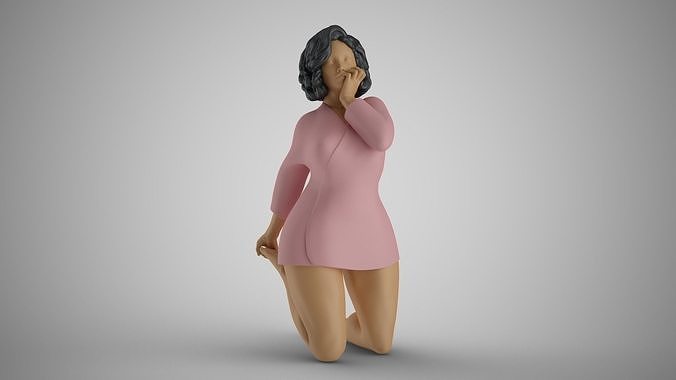 Shy Woman 2 3D print model