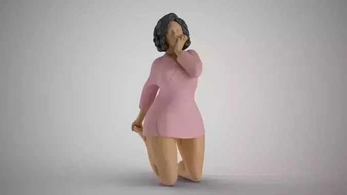 Shy Woman 2 3D print model