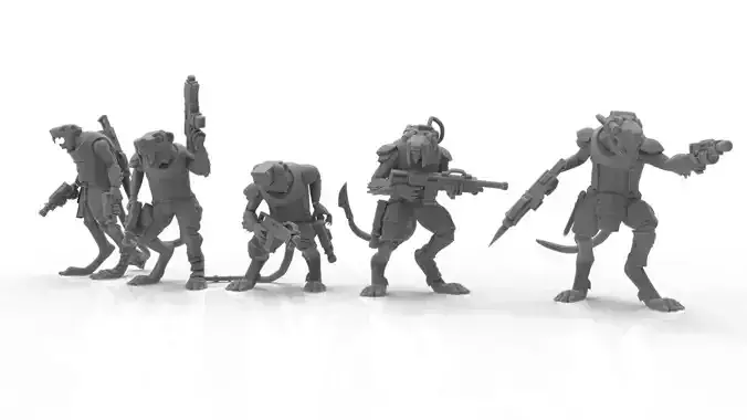 Cheese Stealer Cult - Vermin Packs 3D print model