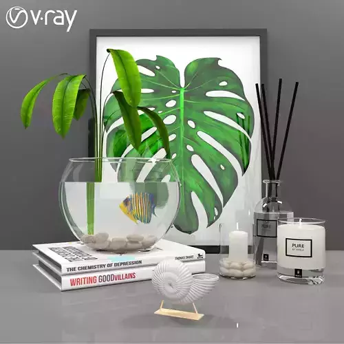 decorative set 02 with aquarium