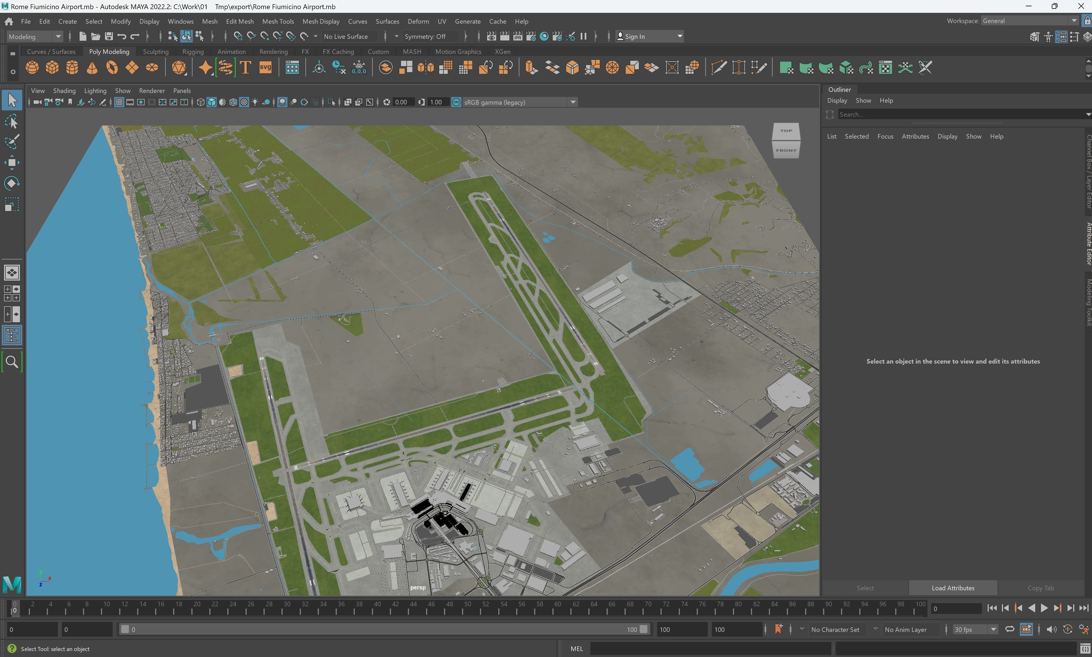 Rome - Fiumicino Airport Low-poly 3D model_15