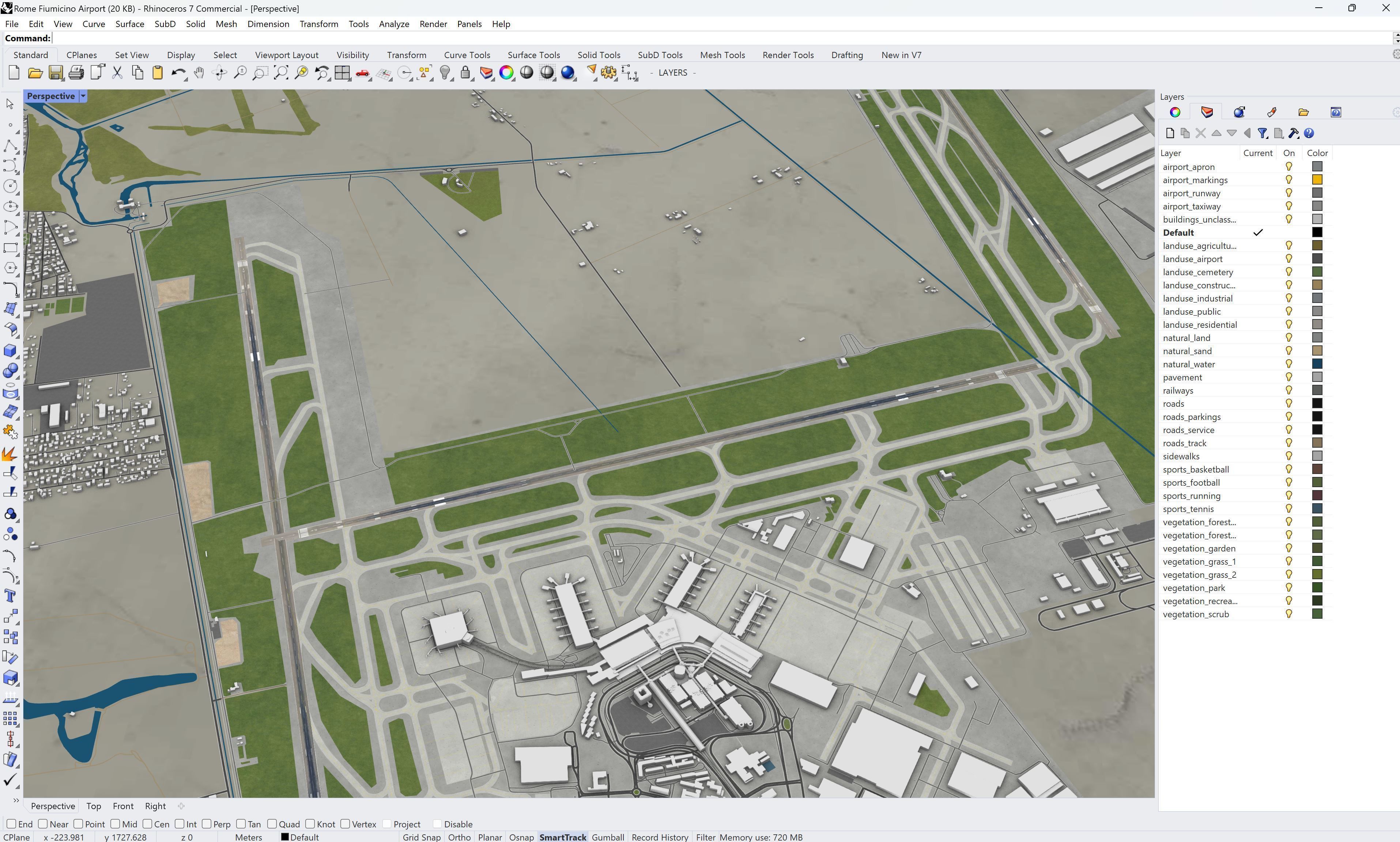 Rome - Fiumicino Airport Low-poly 3D model_13