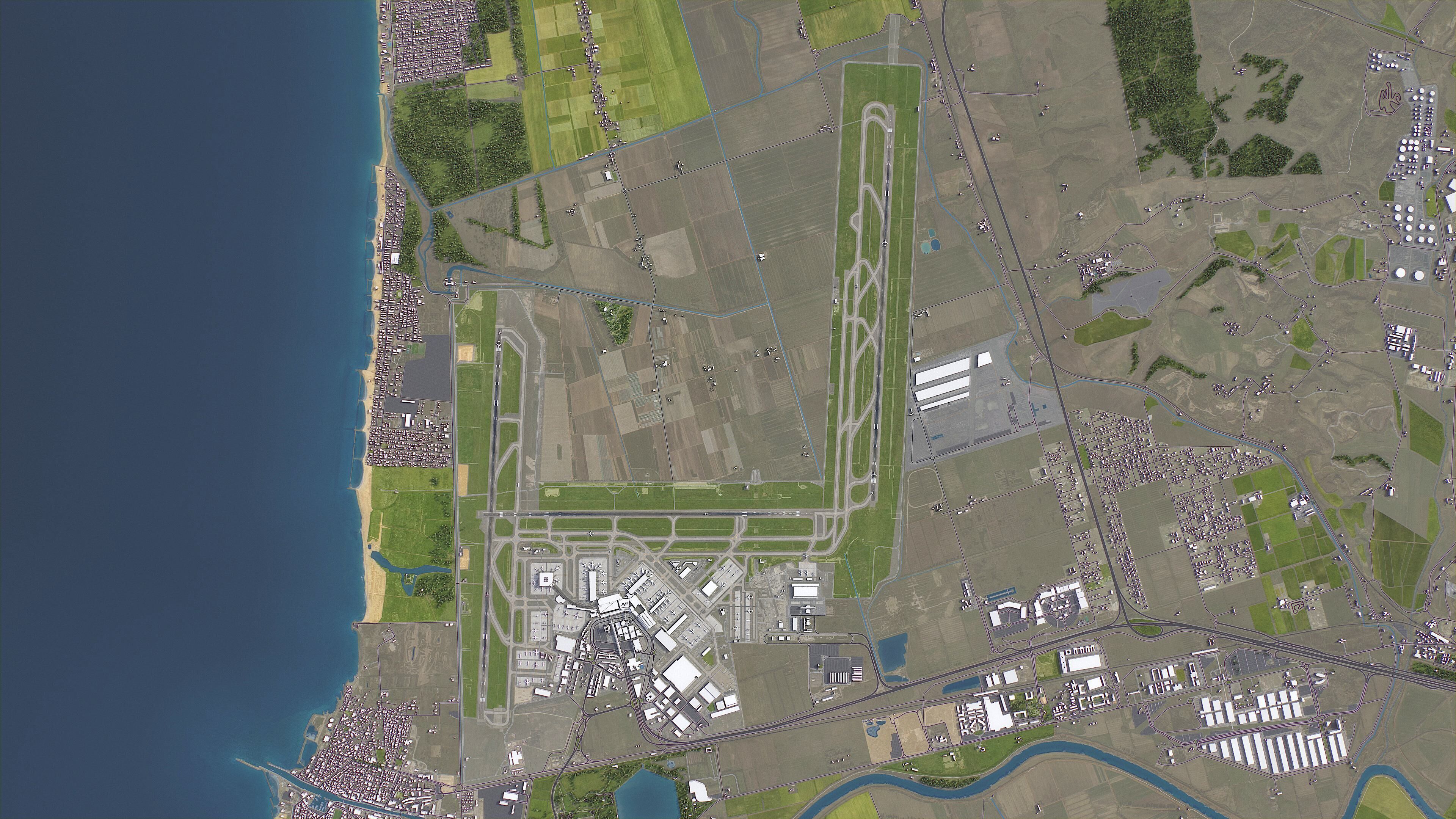 Rome - Fiumicino Airport Low-poly 3D model_11