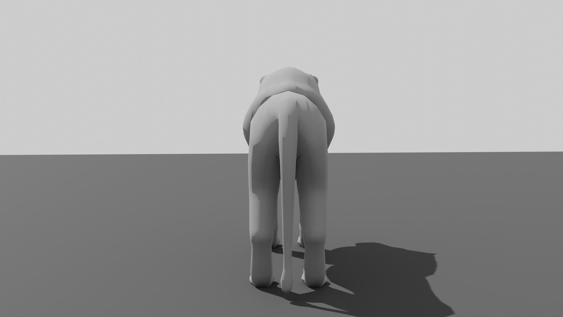 Lion Lioness Low-poly 3D model_9