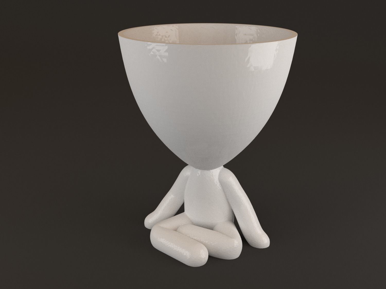 20 Pot plant with little person style 3D printable models 3D print model_22