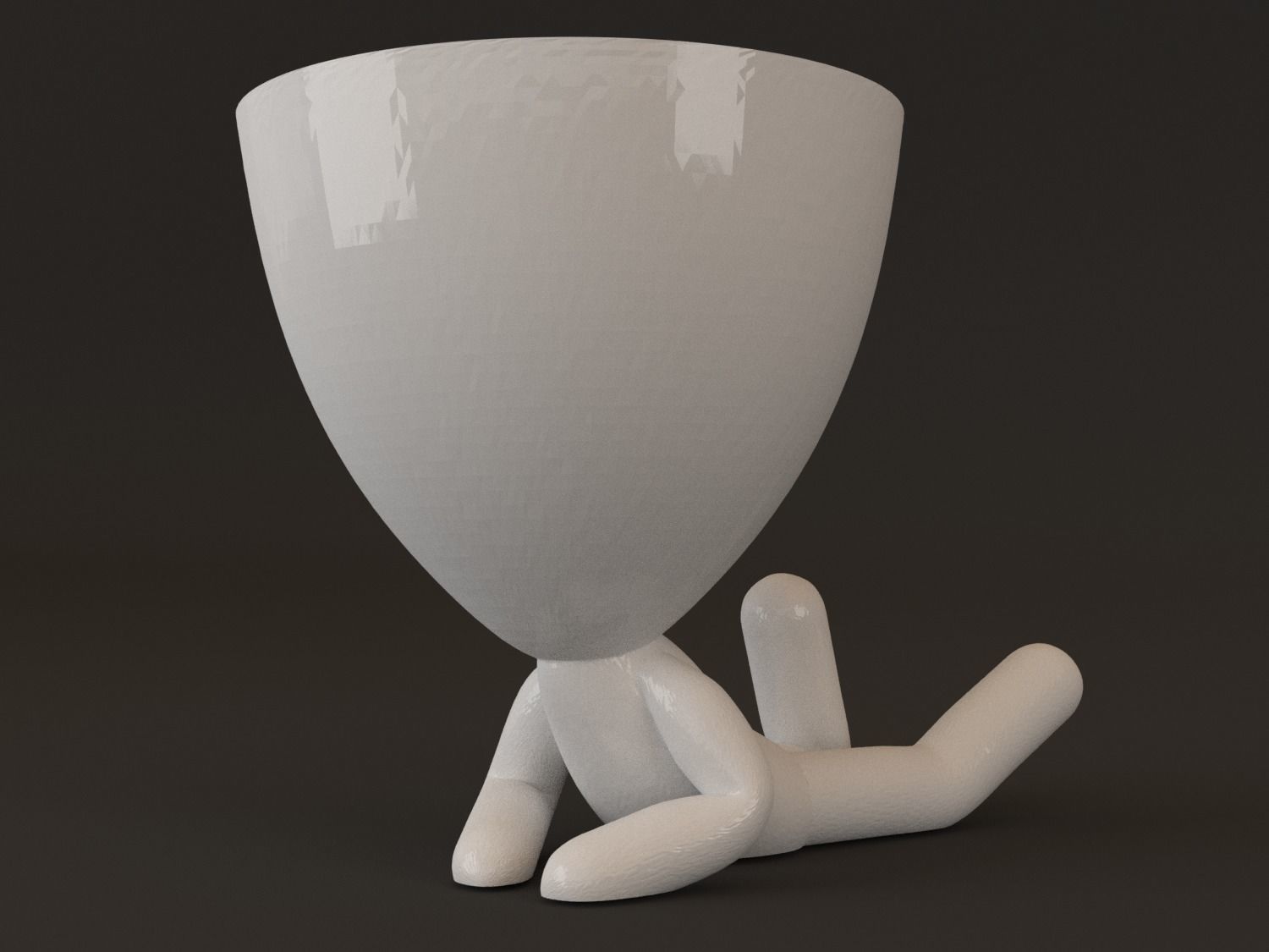 20 Pot plant with little person style 3D printable models 3D print model_6