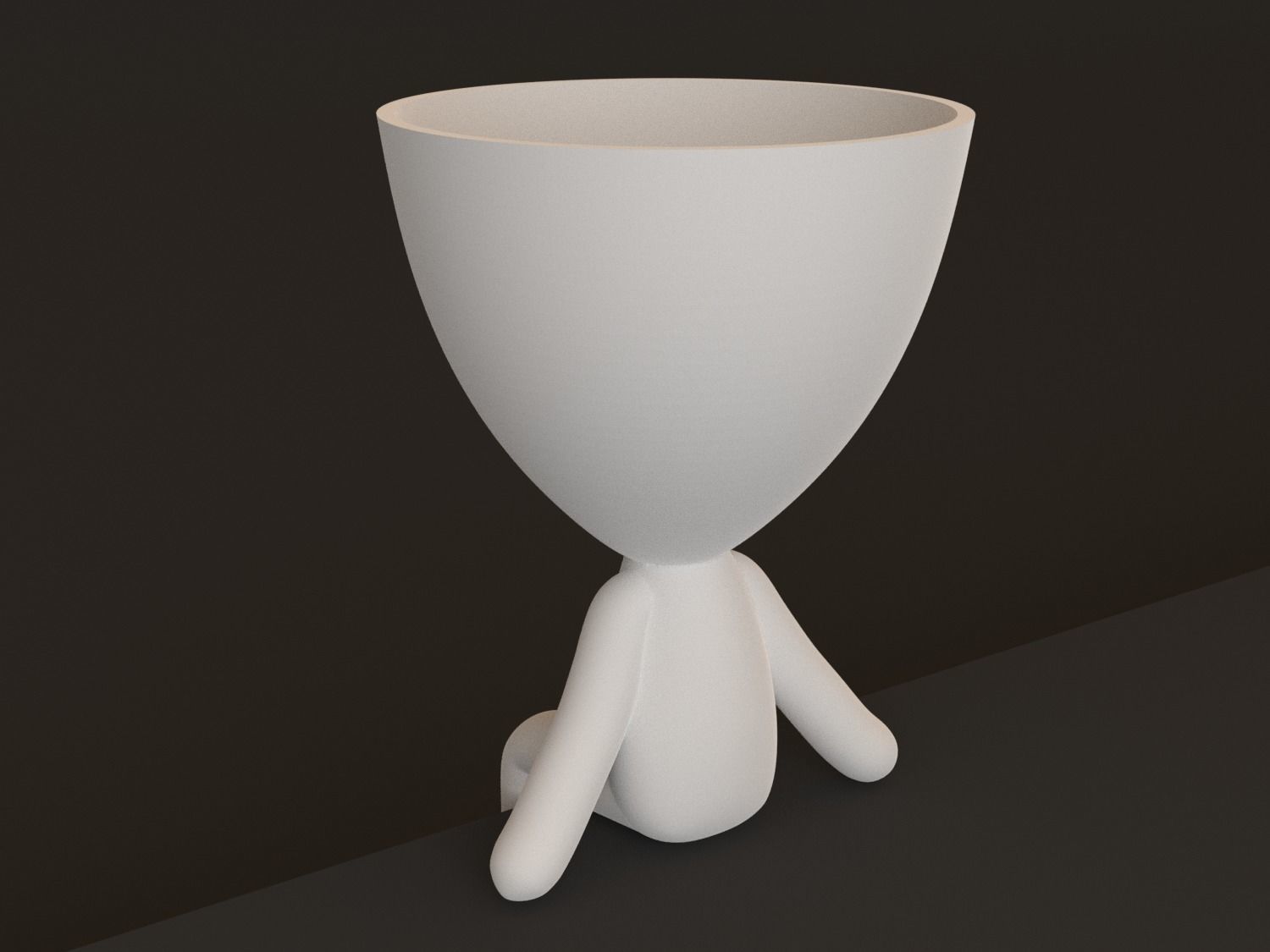 20 Pot plant with little person style 3D printable models 3D print model_60