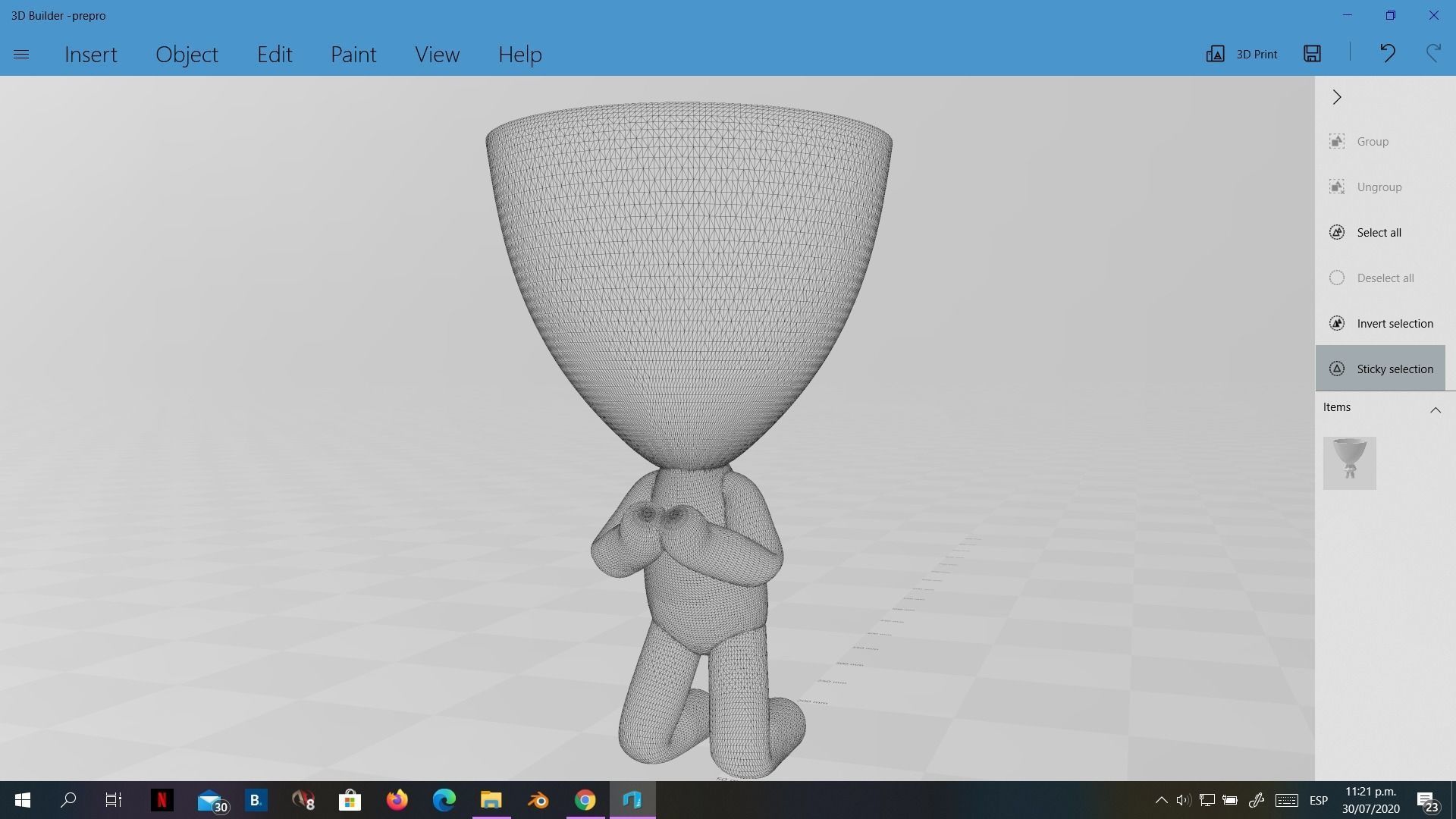 20 Pot plant with little person style 3D printable models 3D print model_23