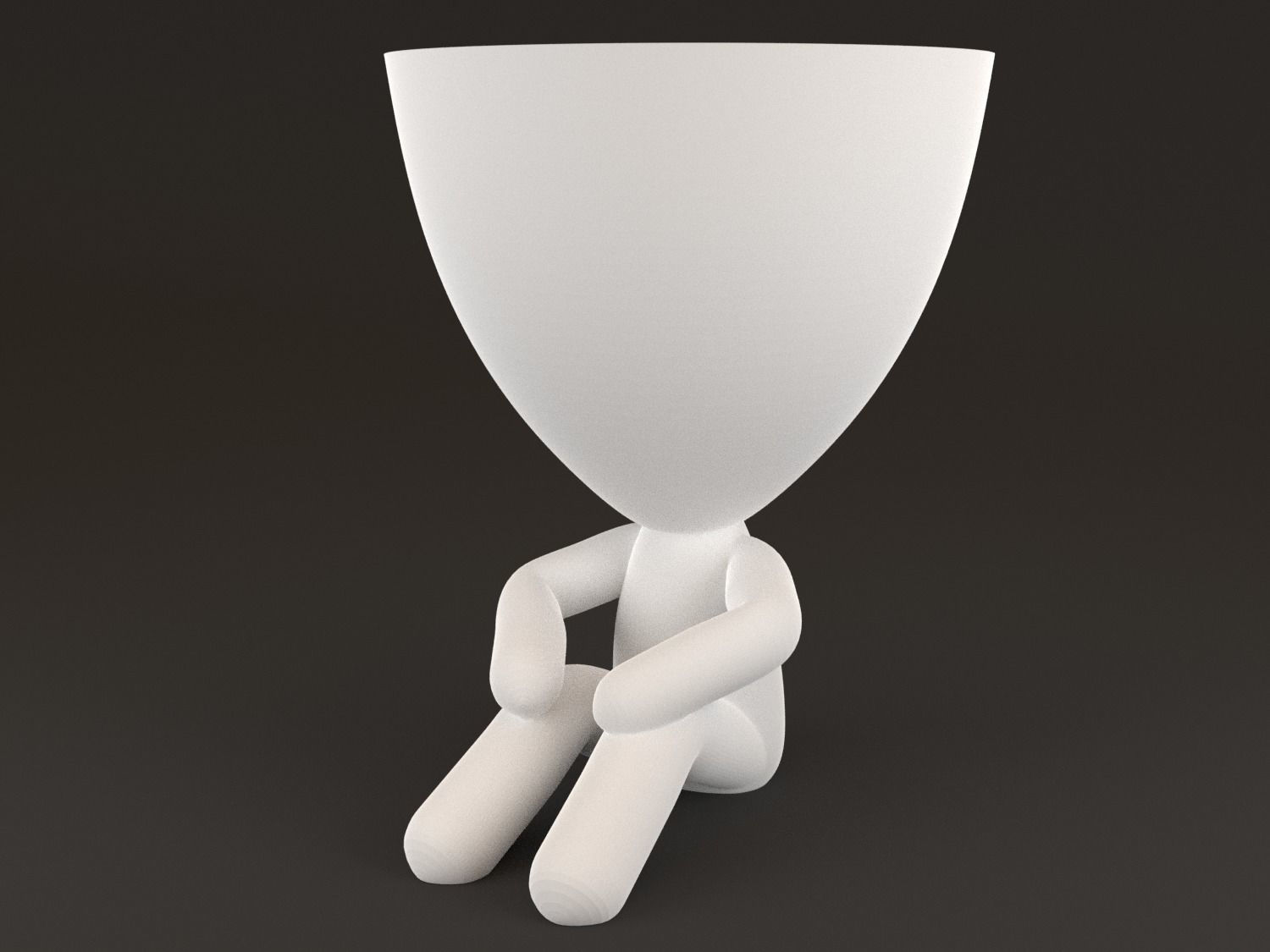 20 Pot plant with little person style 3D printable models 3D print model_44