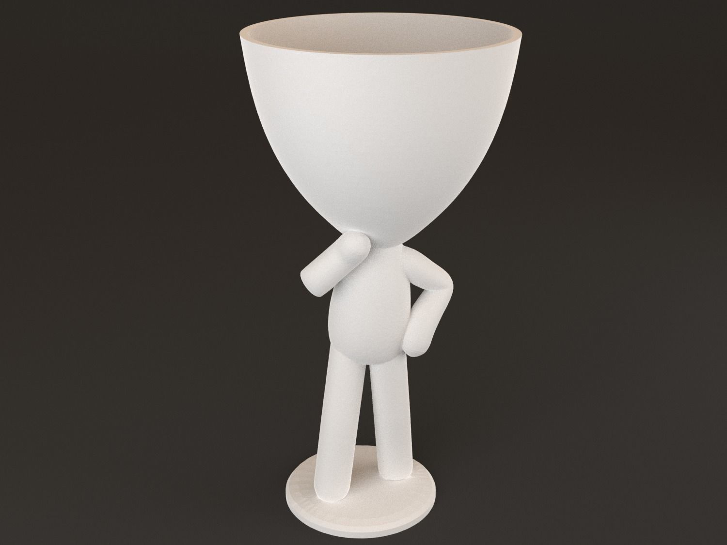 20 Pot plant with little person style 3D printable models 3D print model_13