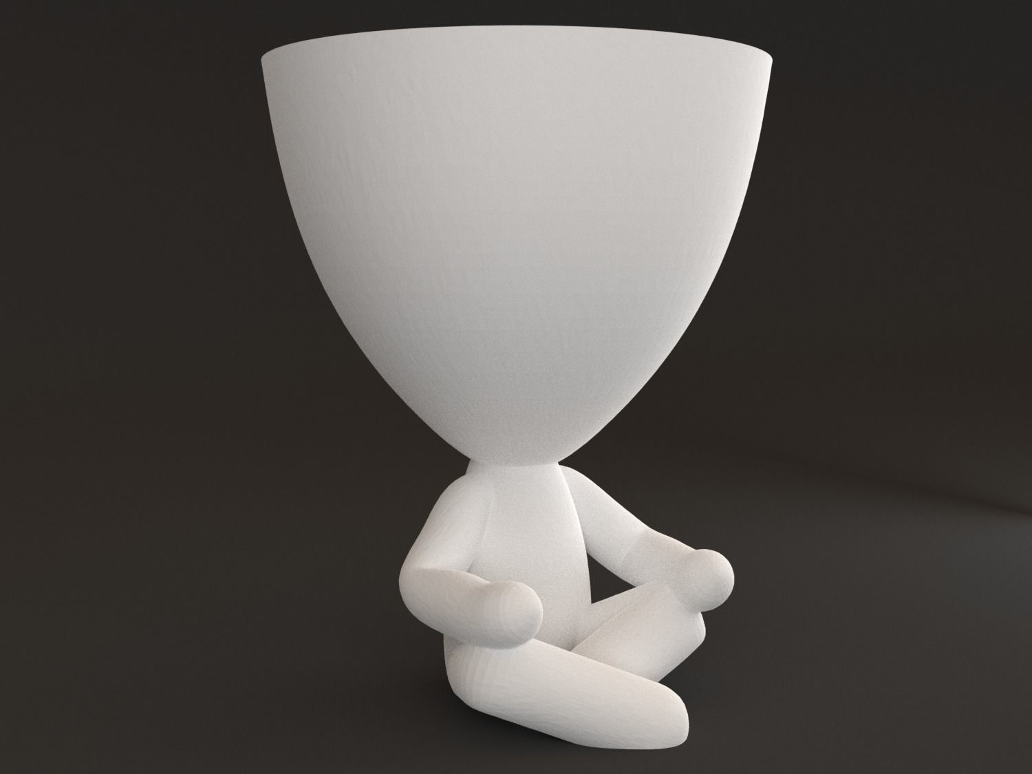 20 Pot plant with little person style 3D printable models 3D print model_21