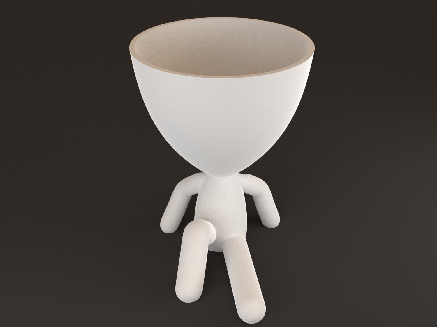 20 Pot plant with little person style 3D printable models 3D print model_59