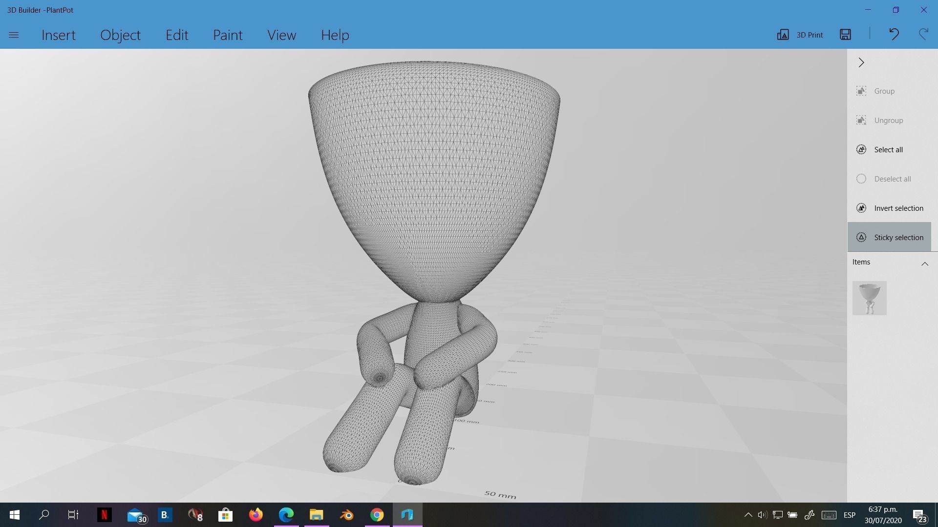 20 Pot plant with little person style 3D printable models 3D print model_43