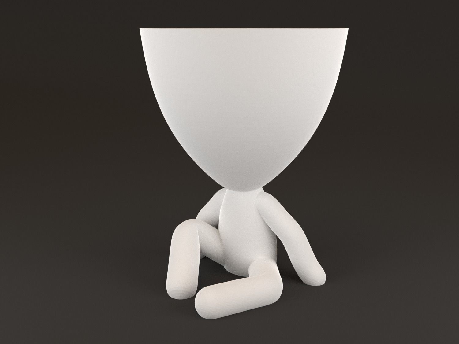 20 Pot plant with little person style 3D printable models 3D print model_19