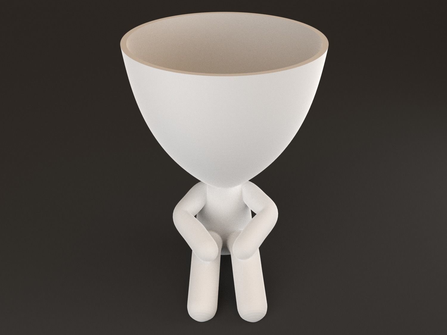 20 Pot plant with little person style 3D printable models 3D print model_65