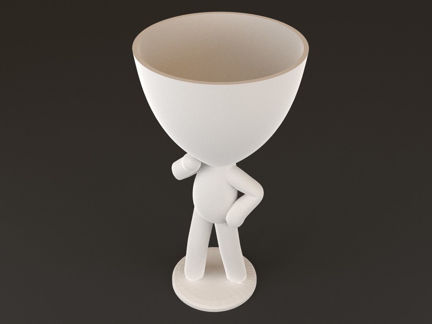 20 Pot plant with little person style 3D printable models 3D print model_53