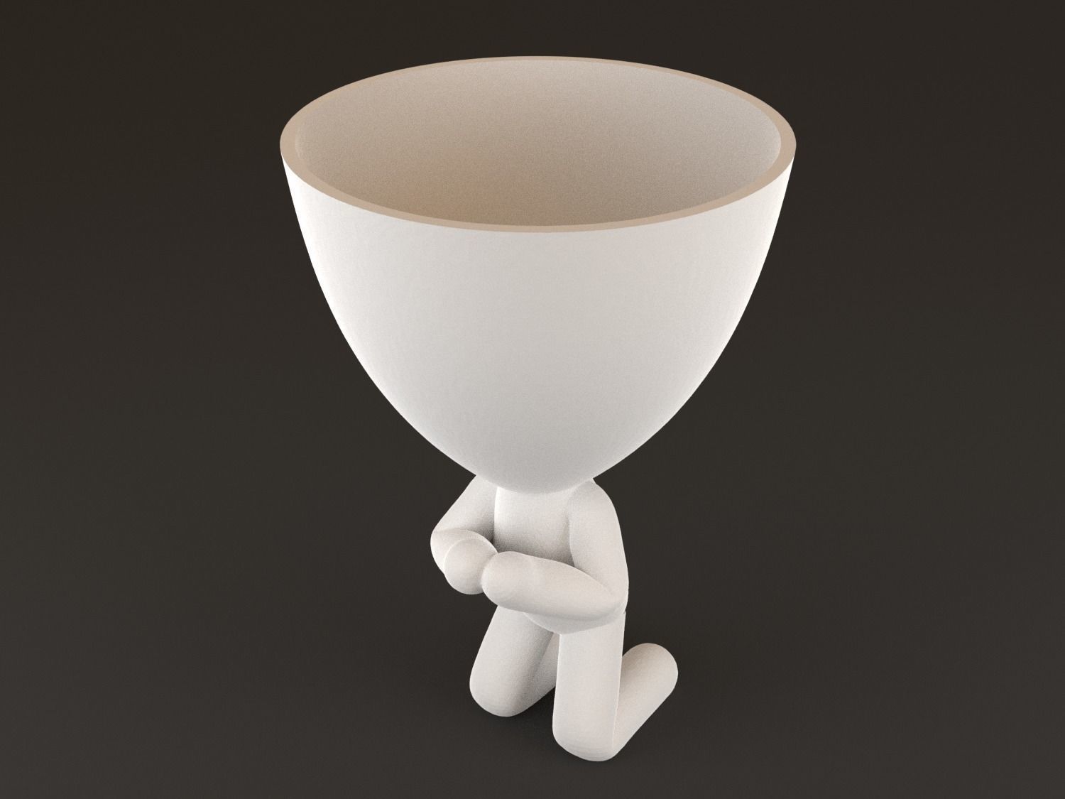 20 Pot plant with little person style 3D printable models 3D print model_7