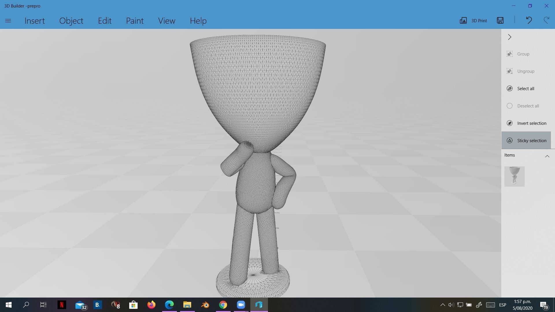 20 Pot plant with little person style 3D printable models 3D print model_30