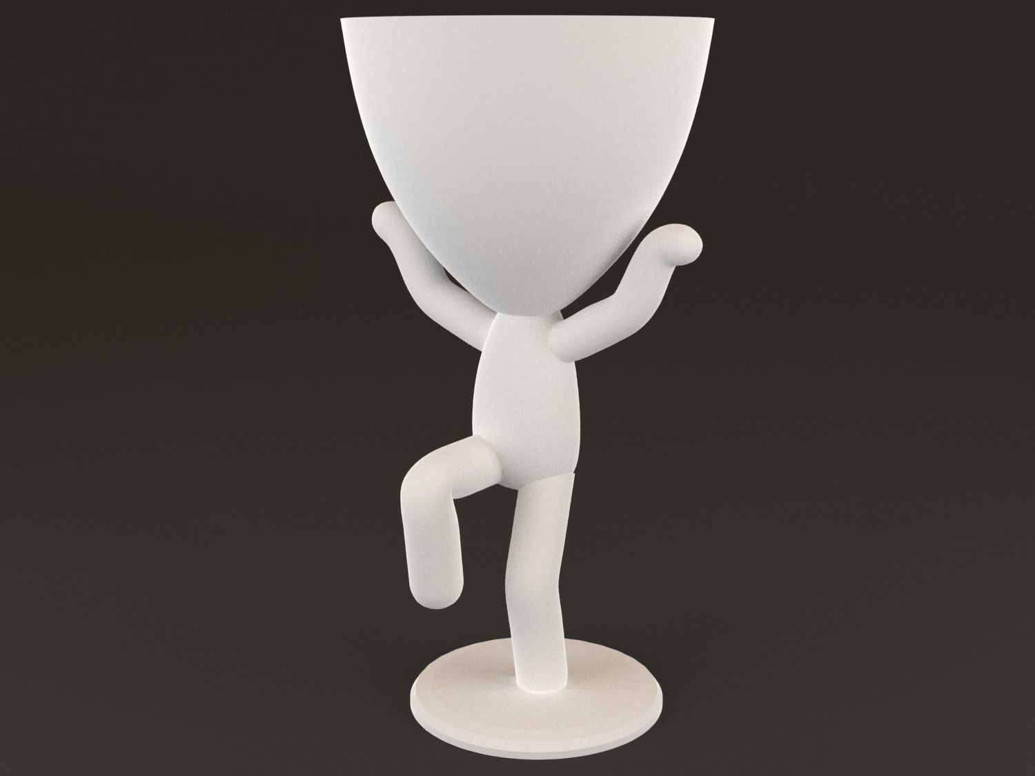 20 Pot plant with little person style 3D printable models 3D print model_4