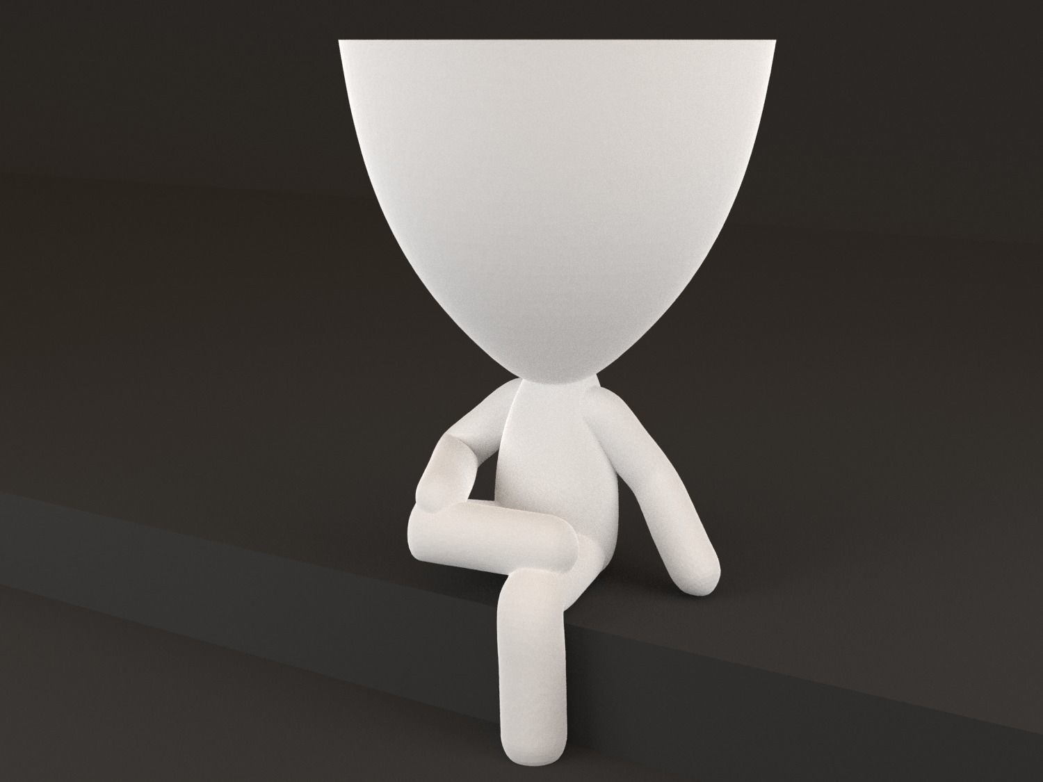 20 Pot plant with little person style 3D printable models 3D print model_61