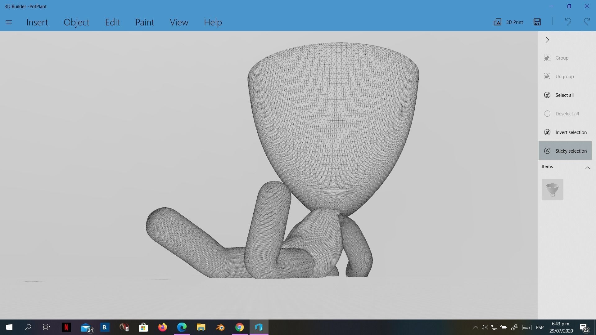 20 Pot plant with little person style 3D printable models 3D print model_28