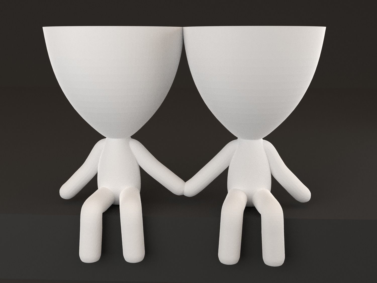 20 Pot plant with little person style 3D printable models 3D print model_54