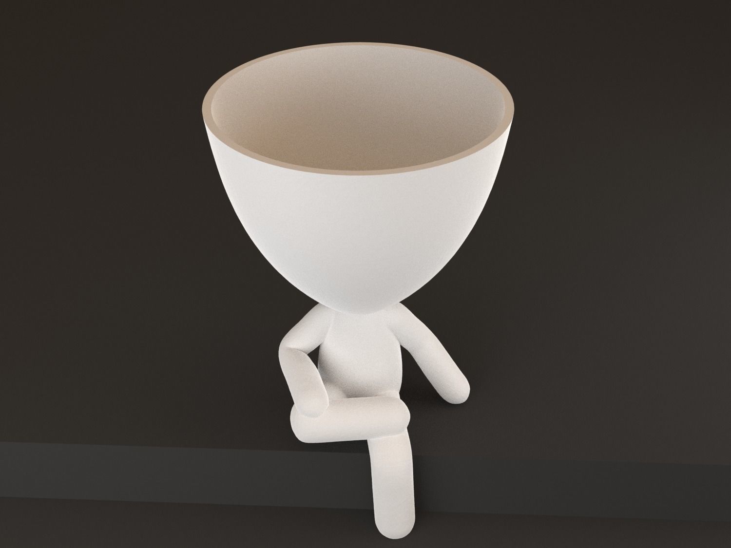 20 Pot plant with little person style 3D printable models 3D print model_20