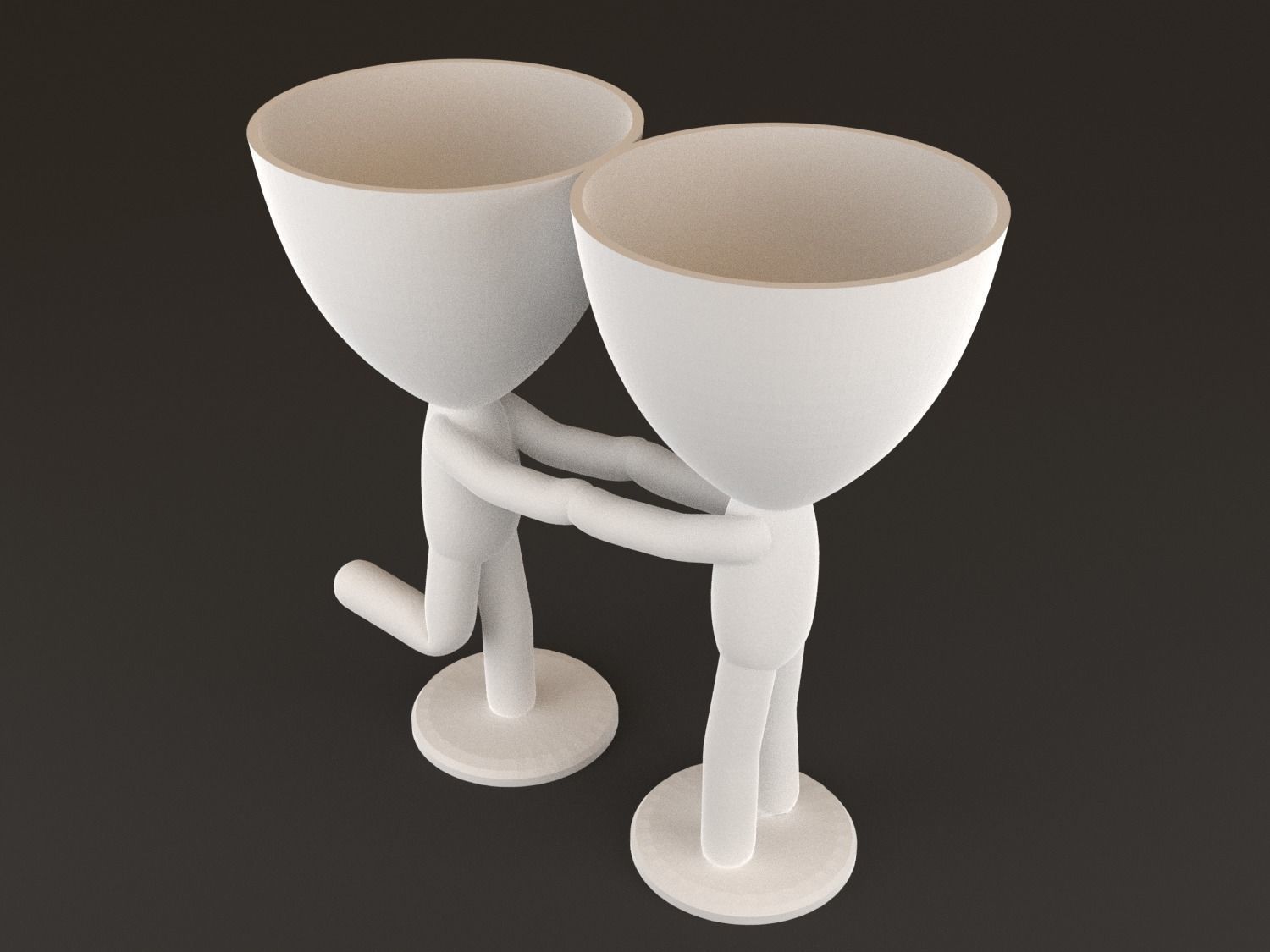 20 Pot plant with little person style 3D printable models 3D print model_12