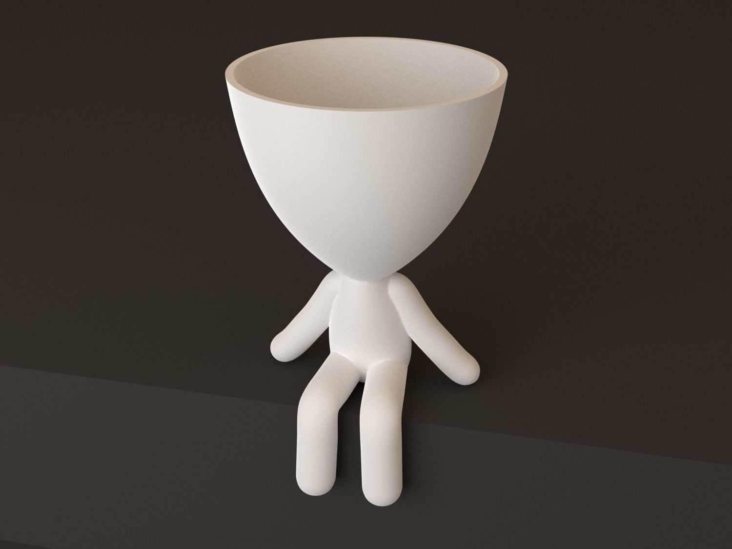 20 Pot plant with little person style 3D printable models 3D print model_3