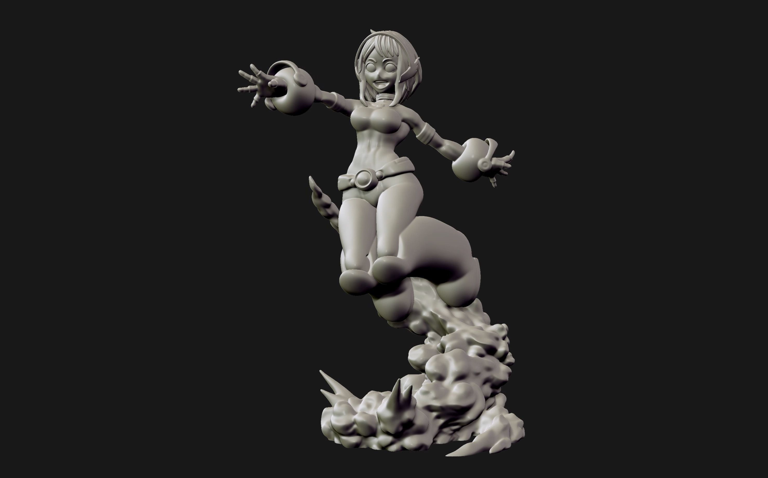 Ochako Uraraka - My hero Academia 3d print figurine 3D print model_7