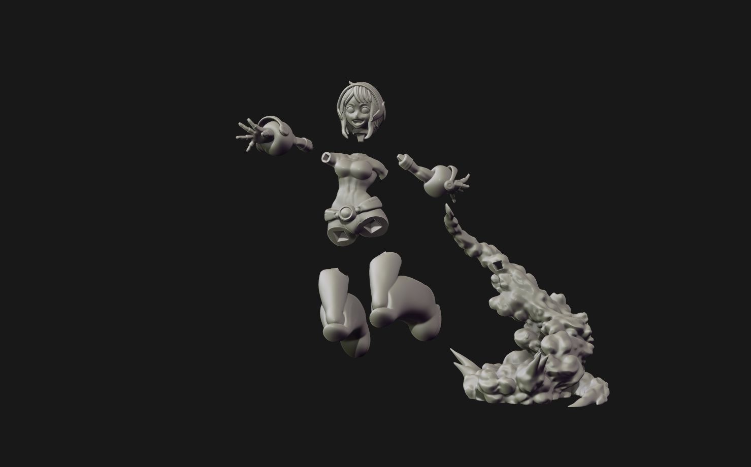 Ochako Uraraka - My hero Academia 3d print figurine 3D print model_5